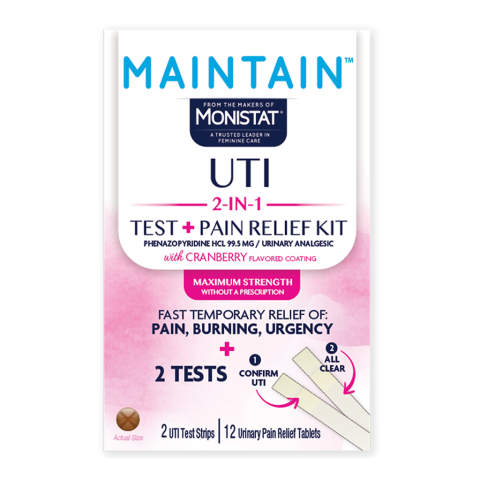 Maintain: Kit Para La Prueba De Infecciones Urinarias Y El Alivio Del Dolor