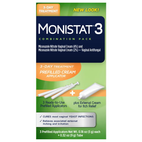 MONISTAT® 3-Day Treatment Combination Pack Prefilled Combo